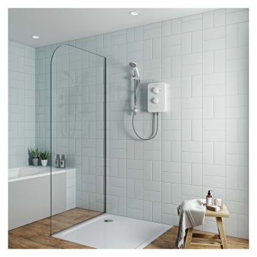 Gainsborough Slim Duo White & Chrome Electric Shower 8.5kW