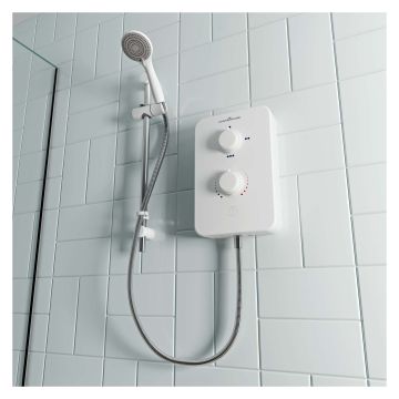 Gainsborough Slim Duo White & Chrome Electric Shower 10.5kW