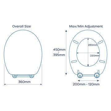 Croydex Huron Sit Tight Soft Close Toilet Seat