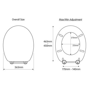 Croydex Collerson Sit Tight Moulded Wood Toilet Seat