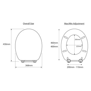 Croydex Lugano Flexi Fix Moulded Wood Soft Close Toilet Seat