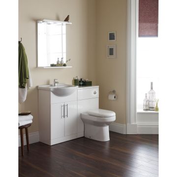 White 550mm Bathroom Vanity Unit & Basin