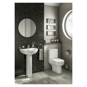 K-Vit Bijoux 1 Tap Hole 547mm Basin & Pedestal Pack