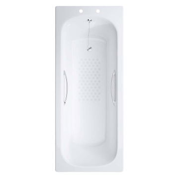 Lecico Atlas Anti-Slip Steel Bath With Grips 1500 x 700mm