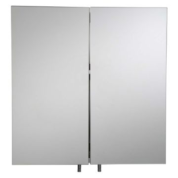 Croydex Avon Stainless Steel Double Mirror Door Bathroom Cabinet