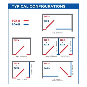 Pendle Plain Grey Toilet Cubicle Partition Wall - Box B