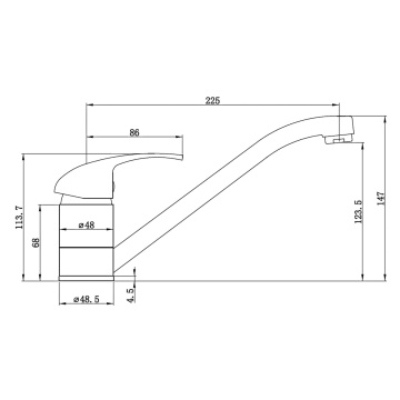 Deva Pisa Mono Kitchen Mixer Tap