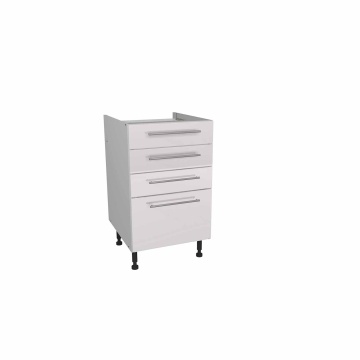 Paris White 500mm Four Drawer Unit