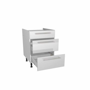 Paris Ultra Matt Grey 600mm Three Drawer Unit