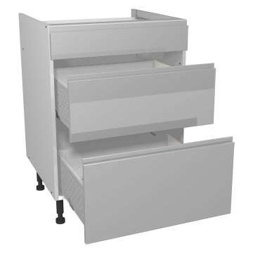 Capri Grey 600mm Three Drawer Unit