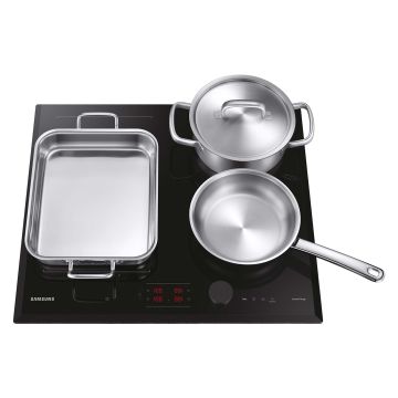 Samsung Series 6 60cm 4 Zone Slim Fit Induction Hob With Flex Zone Plus NZ64B6058KK 