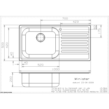 Reginox Minister Large Bowl Reversible Stainless Steel Kitchen Sink & Tap Pack