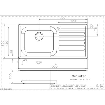 Reginox Minister Large Bowl Reversible Stainless Steel Kitchen Sink & Tap Pack