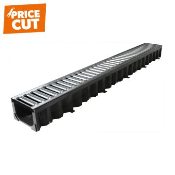 ACO HexDrain 1m Channel with Galvanised Steel Grating