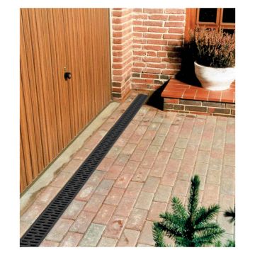 ACO Black Plastic Grating 1m