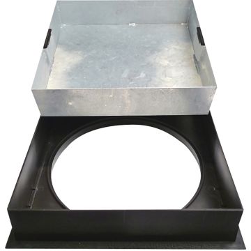Square to Round Recessed Manhole Cover & Frame 450mm