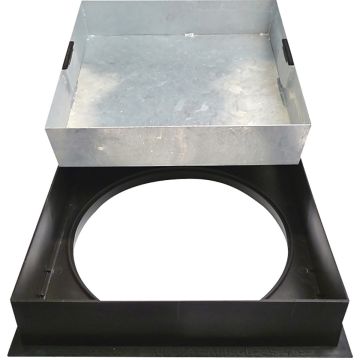 Square to Round Recessed Manhole Cover & Frame 450mm