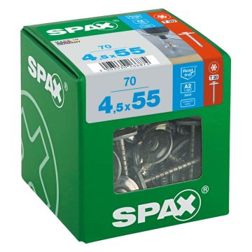 Spax Stainless Steel Sealing Screw 4.5 x 55mm Pack of 70