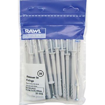 Rawlplug Hammer Fixers 8 x 80mm Pack of 20