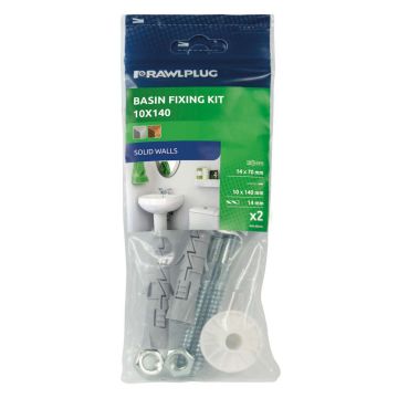 Rawlplug Basin Fixing Kit M10 x 140mm Pack 2