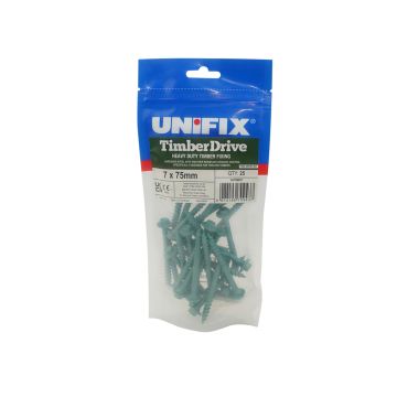 Timberdrive Green Screws 7 x 100mm Pack of 25