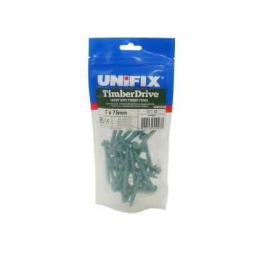 Timberdrive Green Screws 7 x 250mm Pack of 10