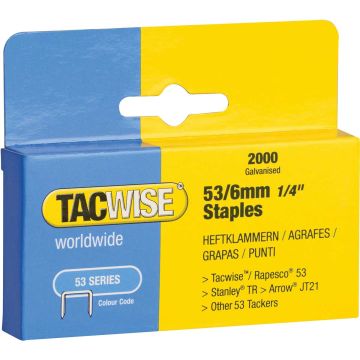 Tacwise 53 Series 6mm Staples Pack of 2000