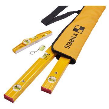Stabila 5 Piece Spirit Level Set with Keyring & Carry Bag