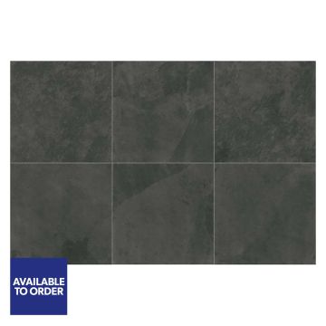 Stonemarket Fortuna Porcelain Paving Slab Black 600x600x20mm 23.04 m²