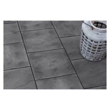 Stonemarket Ryton Riven Charcoal Utility Paving Slab 450 x 450 x 32mm