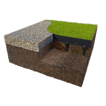 CORE EDGE 65mm Black Premium Lawn Edging Pack of 5 (5lm)
