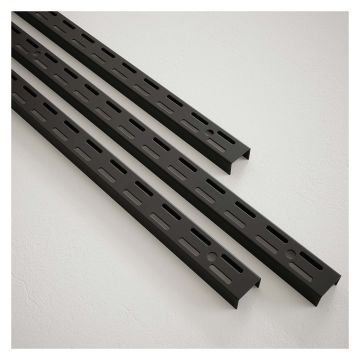 Matt Black Twinslot Shelving Upright 28"