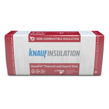 Knauf Insulation OmniFit Thermal & Sound Slab 50 x 600 x 1200mm Covers 8.64m²