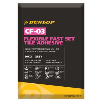Dunlop CF-03 Flexible Fast Set Tile Adhesive 20kg